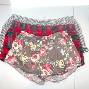 Bundle 3 Pairs of Sleep Shorts Sleepwear Size L